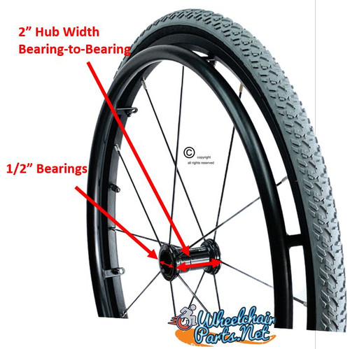 24" x 1" Sentinel 12 Spoke Wheel With Primo All Terrain Tires. SOLD AS PAIR